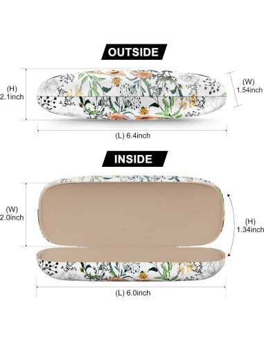 Estuche Duro para Gafas - Unisex - Flores Coloridas