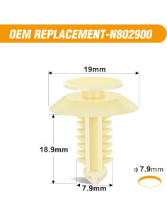 GOOACC 50PCS Sujetadores de Panel de Recorte para Ford 2