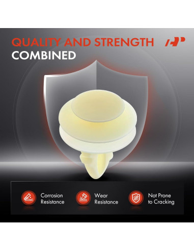 A-Premium 50 Clips Sujetadores de Panel para Ford - 1.90 cm