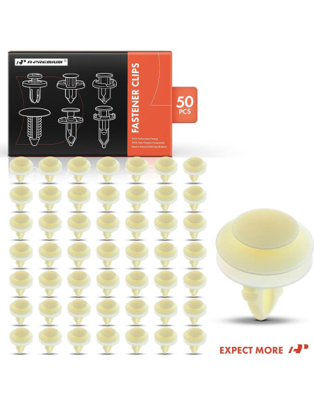 A-Premium 50 Clips Sujetadores de Panel para Ford - 1.90 cm