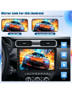 Receptor de Radio Estéreo para Auto Liehuzhekeji 10.1" HD 2