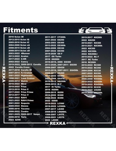 Sujetadores de Panel de Recorte de Puerta Rexka 40pcs OEM 90467-A0005