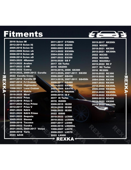 Sujetadores de Panel de Recorte de Puerta Rexka 40pcs OEM 90467-A0005