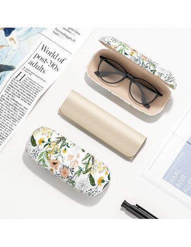 Estuche Duro para Gafas - Unisex - Flores Coloridas