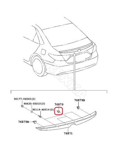 Sujetadores de Panel de Recorte de Puerta Rexka 40pcs OEM 90467-A0005