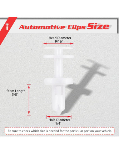 OTUAYAUTO 50 Clips de Retención de Panel de Puerta para Autos