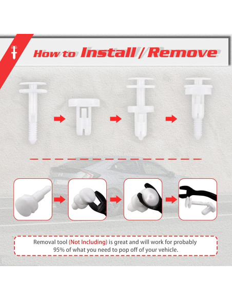 OTUAYAUTO 50 Clips de Retención de Panel de Puerta para Autos