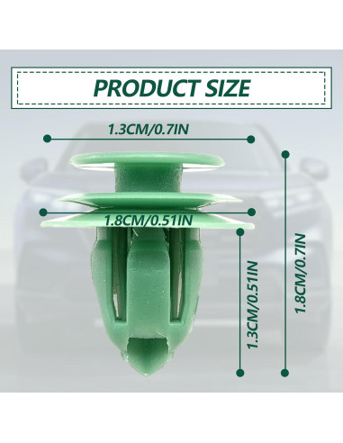 30 Clips de Panel de Puerta Interior Dunviku 91560-SZW-003