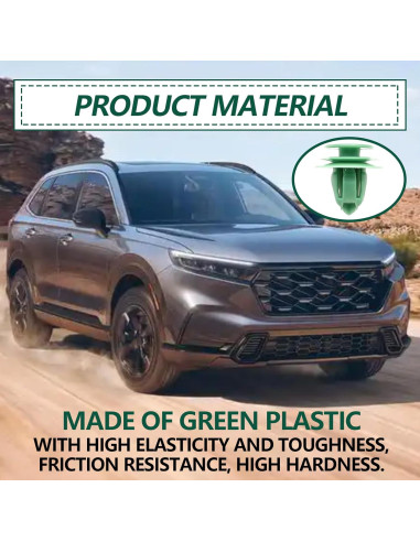 30 Clips de Panel de Puerta Interior Dunviku 91560-SZW-003