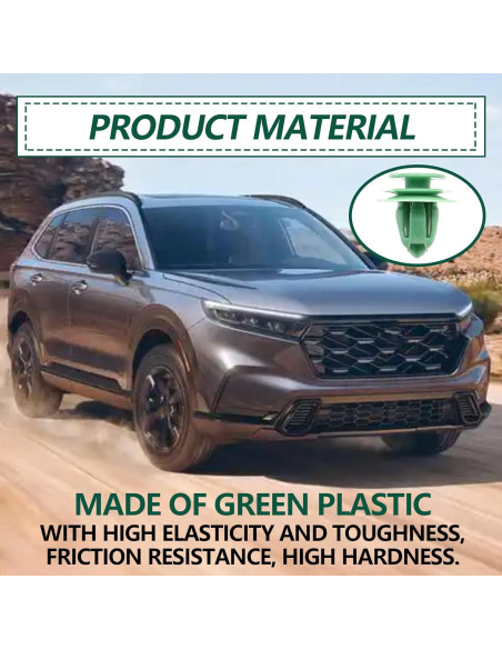 30 Clips de Panel de Puerta Interior Dunviku 91560-SZW-003