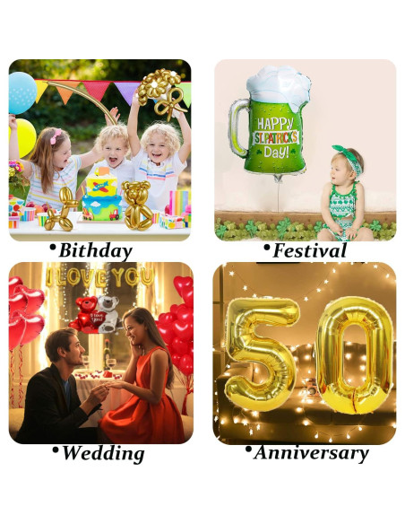 Bomba de globo eléctrica AJU JIAJIA HF-628 con 10 globos