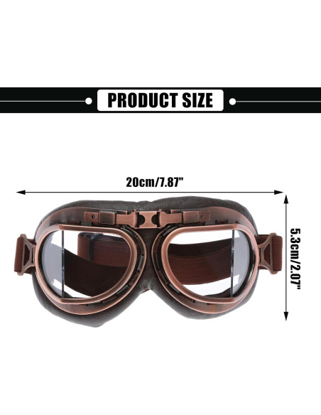 Gafas de Motocicleta MUXSAM Vintage a Prueba de Viento