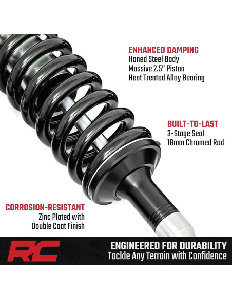 Amortiguadores Rough Country Vertex 2.5 para Toyota 4Runner 2010-2024