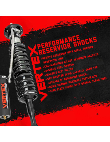 Amortiguadores Rough Country Vertex 2.5 para Toyota 4Runner 2010-2024