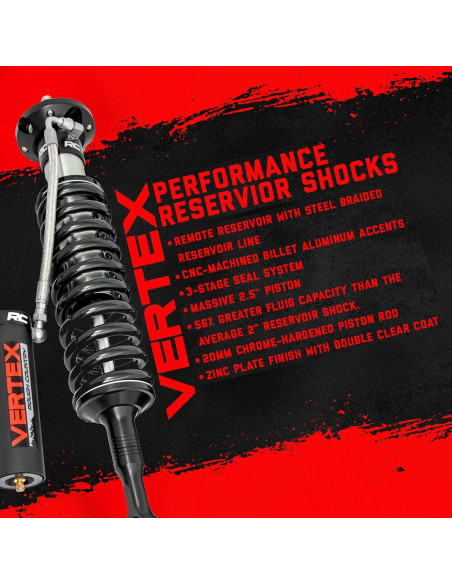 Amortiguadores Rough Country Vertex 2.5 para Toyota 4Runner 2010-2024