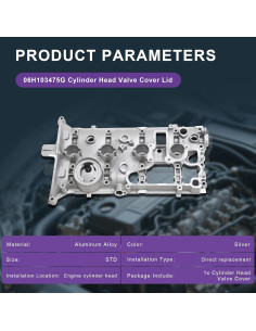 Tapa de Válvula de Cabeza de Cilindro Sprwinautummer 06H103475G 2