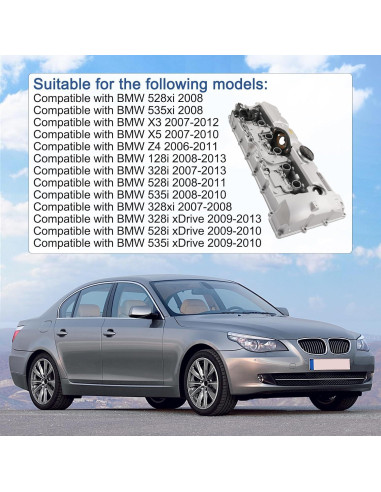 Cubierta de Válvula de Motor Aluminio CARMOCAR para BMW 2007-2013