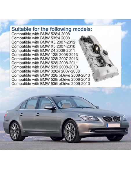 Cubierta de Válvula de Motor Aluminio CARMOCAR para BMW 2007-2013