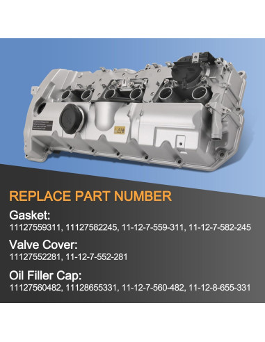 Cubierta de Válvula de Motor Aluminio CARMOCAR para BMW 2007-2013