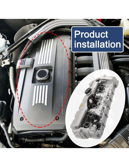Cubierta de Válvula de Motor Aluminio CARMOCAR para BMW 2007-2013