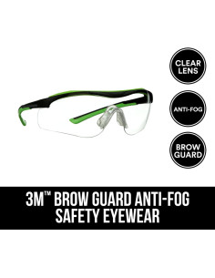 Gafas de Seguridad 3M Brow Guard Lente Clara Antiempañante 2