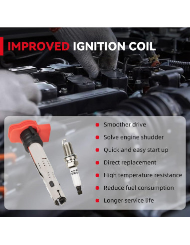 Kit 8 Bobinas de Encendido y Bujías de Iridio PLDDE Audi