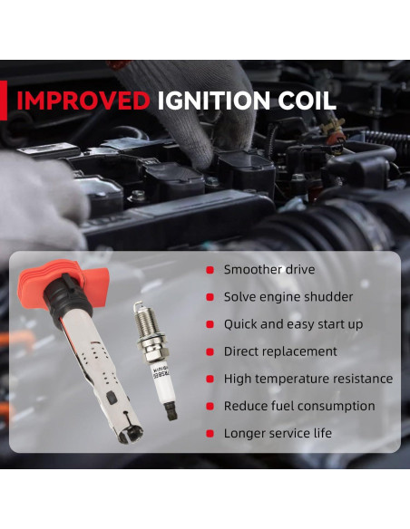 Kit 8 Bobinas de Encendido y Bujías de Iridio PLDDE Audi