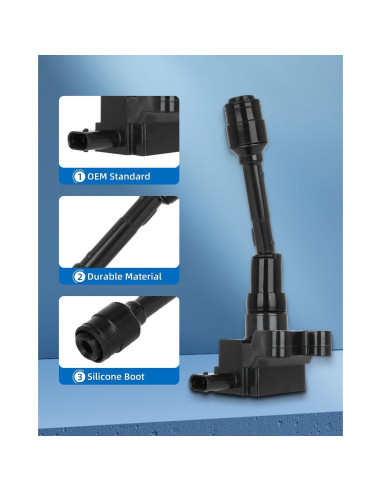 Bobinas de Encendido ECCPP UF736 + 3 Bujías Iridio para Ford