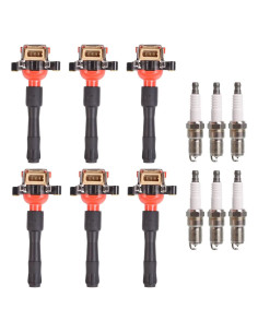 ENA Juego de 6 Bobinas de Encendido y Bujías para BMW