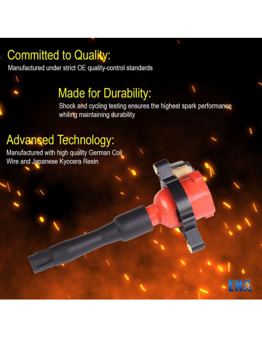 ENA Juego de 6 Bobinas de Encendido y Bujías para BMW