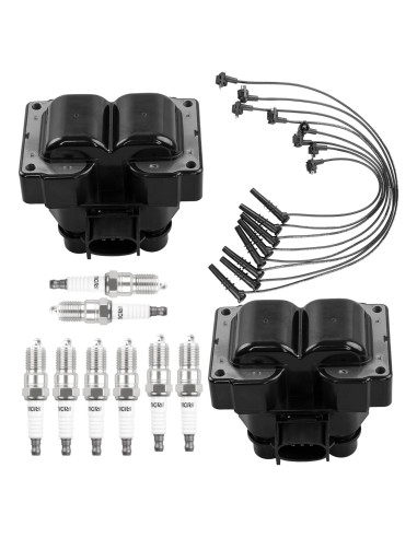 Bobinas de Encendido HQPASFY + Bujías Iridio + Cables FD487