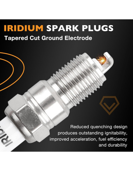 Bobinas de Encendido HQPASFY + Bujías Iridio + Cables FD487