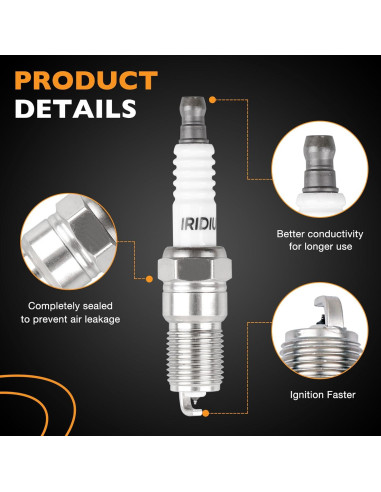 Bobinas de Encendido HQPASFY + Bujías Iridio + Cables FD487
