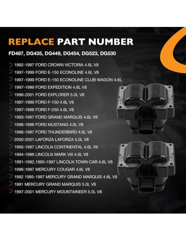 Bobinas de Encendido HQPASFY + Bujías Iridio + Cables FD487