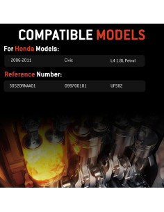 Juego de 4 Bobinas de Encendido y Bujías Iridio HYR UF582 para Honda Civic 1.8L 2