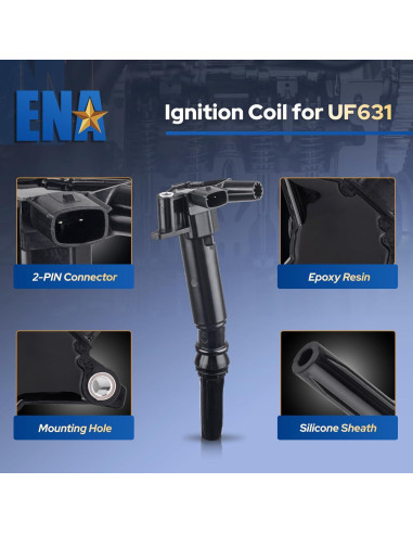 Pack 8 Bobinas de Encendido ENA 6.2L V8 para Ford F-150 F-250 F-350