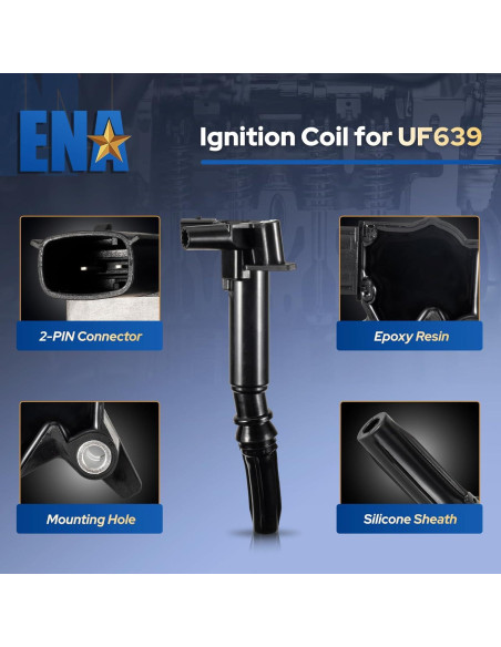 Pack 8 Bobinas de Encendido ENA 6.2L V8 para Ford F-150 F-250 F-350