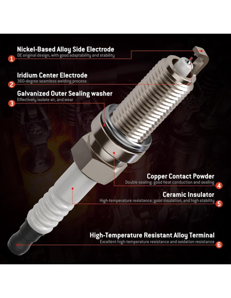 Juego de 4 Bobinas de Encendido y Bujías Iridio HYR UF582 para Honda Civic 1.8L