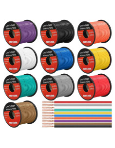 Cable Automotriz 16 AWG Gisafai 10 Pcs 30.48 m Aluminio