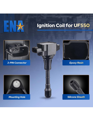 ENA Juego de 6 Bobinas de Encendido para Nissan Infiniti 2.5L 3.5L
