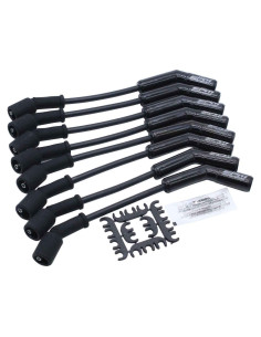 Juego de Cables de Bujía SHLPDFM 9000 Negro 8mm Cerámica
