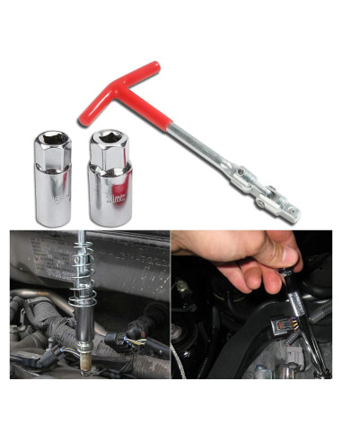 Llave de Bujías Universal Piburth 16mm y 21mm con Mango en T