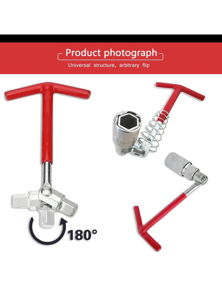 Llave de Bujías Universal Piburth 16mm y 21mm con Mango en T