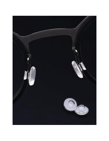 12 Pares Almohadillas Nariz Gafas Silicona Transparente 9mm