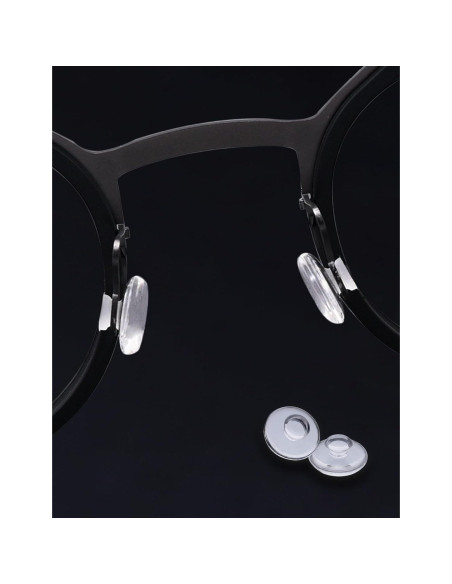 12 Pares Almohadillas Nariz Gafas Silicona Transparente 9mm