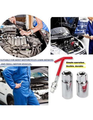 Llave de Bujías Universal Piburth 16mm y 21mm con Mango en T