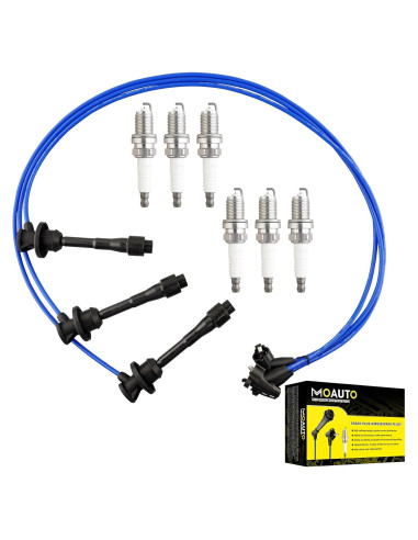 Juego de 6 Bujías de Iridio y Cables MOAUTO 7783 para Toyota