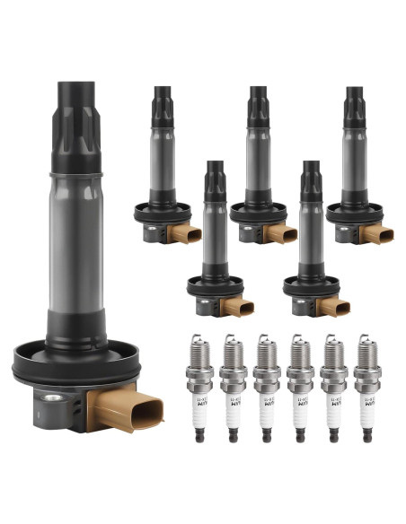 Juego de 6 Bobinas de Encendido y Bujías NPAUTO UF646 para Ford 3.5L V6 Turbo