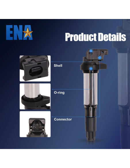 ENA Juego de 6 Bobinas de Encendido y Bujías para BMW