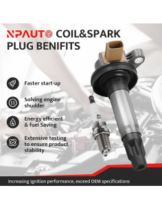 Juego de 6 Bobinas de Encendido y Bujías NPAUTO UF646 para Ford 3.5L V6 Turbo 2